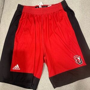 adidas Red and Black Athletic Shorts